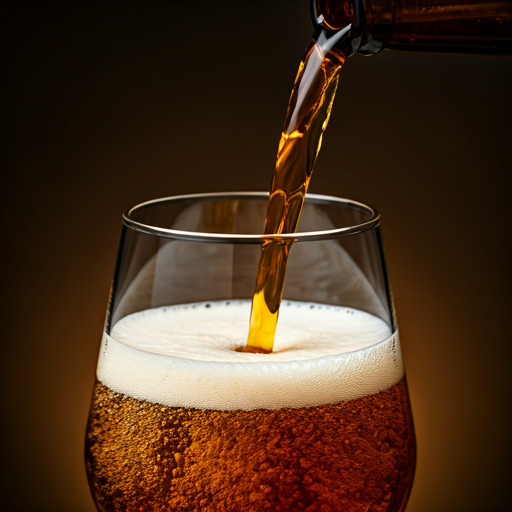 Beer being poured into a glass